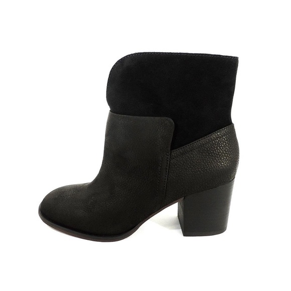 NWT NINE WEST Dale Nubuck 100% Leather Women’s Booties size 8 dark gray/black - Picture 11 of 11